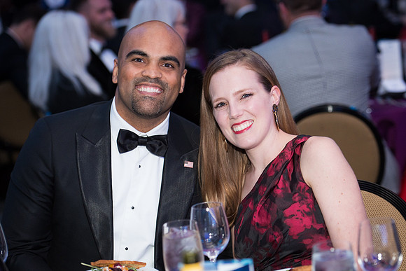 US Rep Colin Allred and spouse Ally Eber at Black Tie Dinner - Dallas